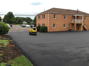 Large Parking Lot Asphalt Paving